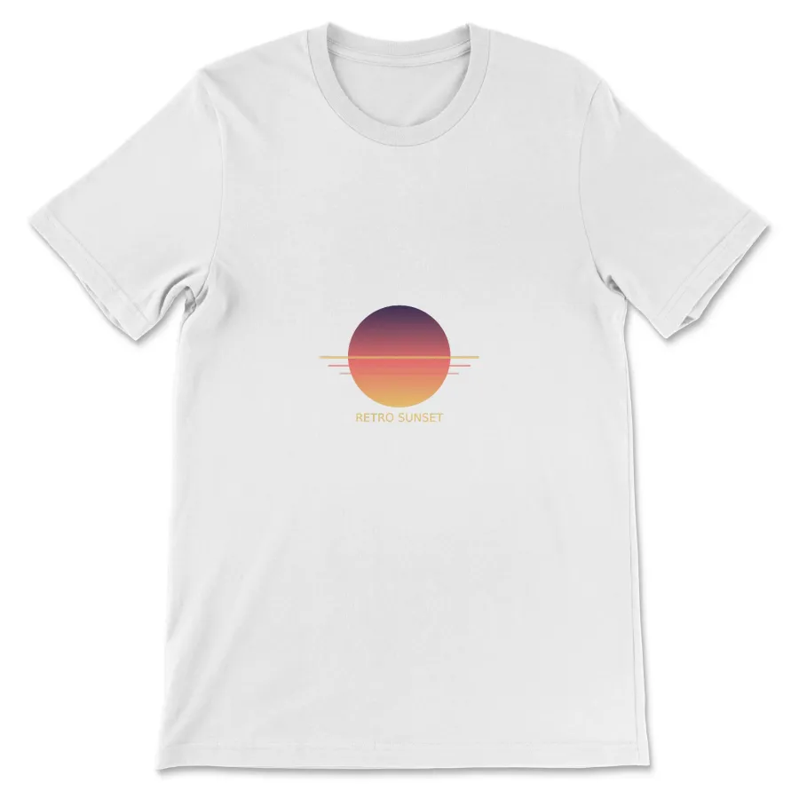 Retro Sunset Tee — White